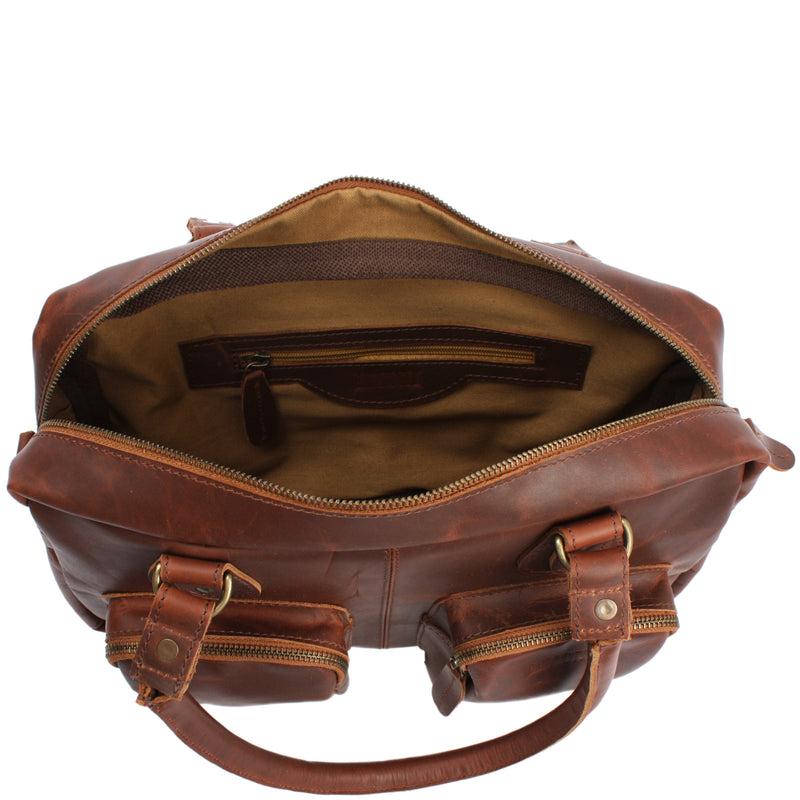Leconi Schultertasche Handtasche Henkeltasche Damen Leder braun LE0046 Rabatte dieses Monats
