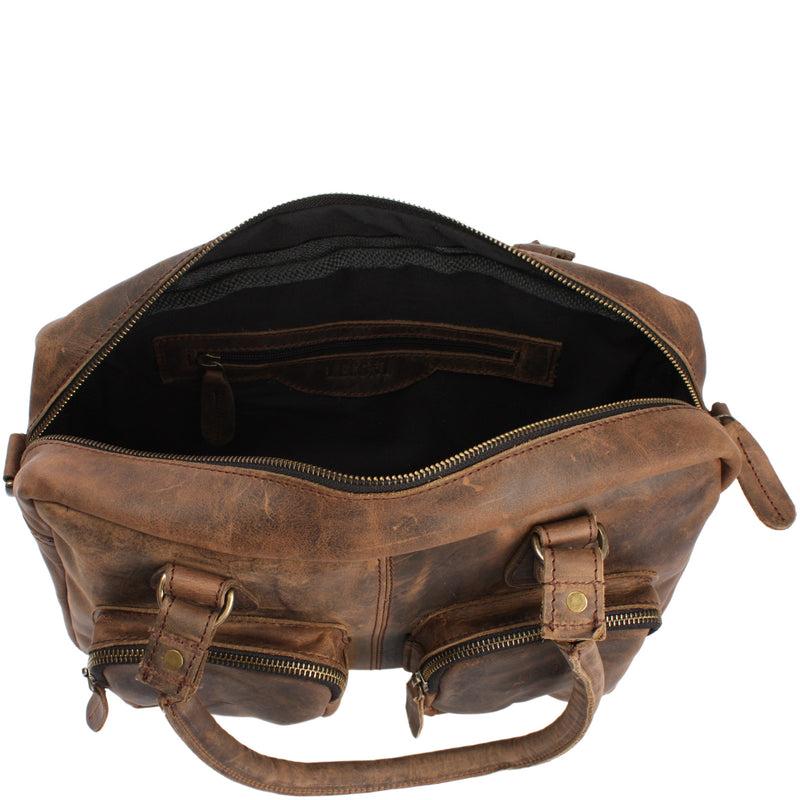 Leconi Schultertasche Handtasche Henkeltasche Damen Leder schlamm LE0046 Online