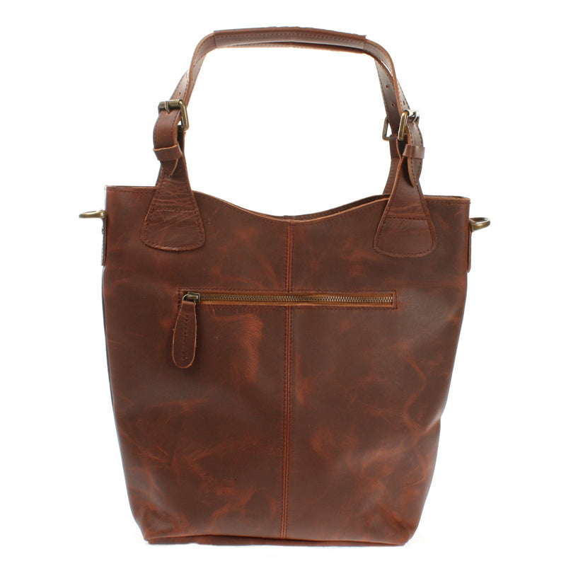 Leconi Umhängetasche Schultertasche Henkeltasche Damentasche Leder braun LE0054 Sonderangebot