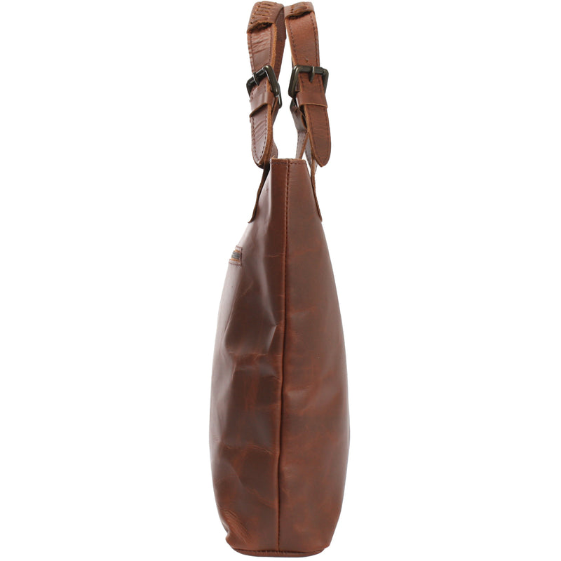 Leconi Shopper Henkeltasche Damentasche Leder braun LE0033 Black Friday