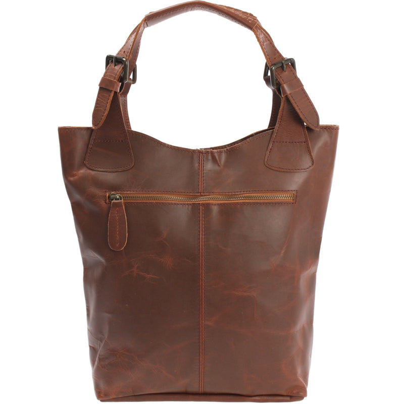Leconi Shopper Henkeltasche Damentasche Leder braun LE0033 Black Friday
