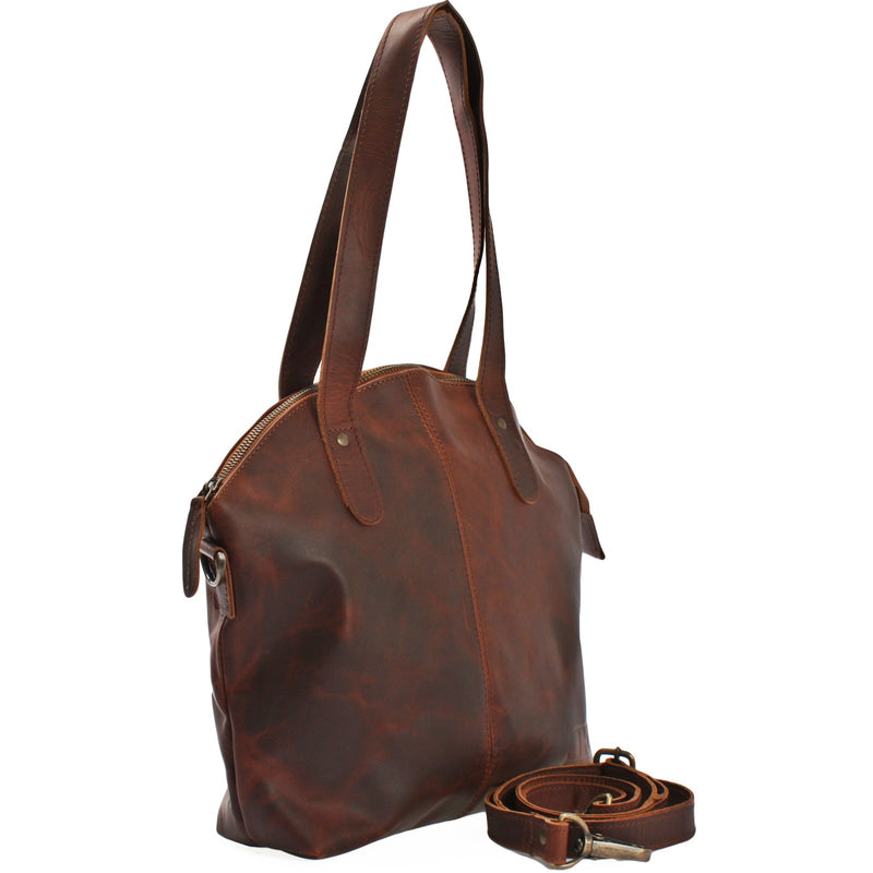 Leconi Shopper Schultertasche Damen Handtasche Ledertasche Henkeltasche Leder braun LE0060 Bestseller