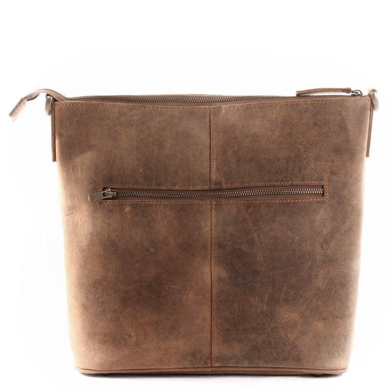 Leconi Umhängetasche Schultertasche Damentasche Ledertasche Leder braun LE3067 Saisonale Angebote