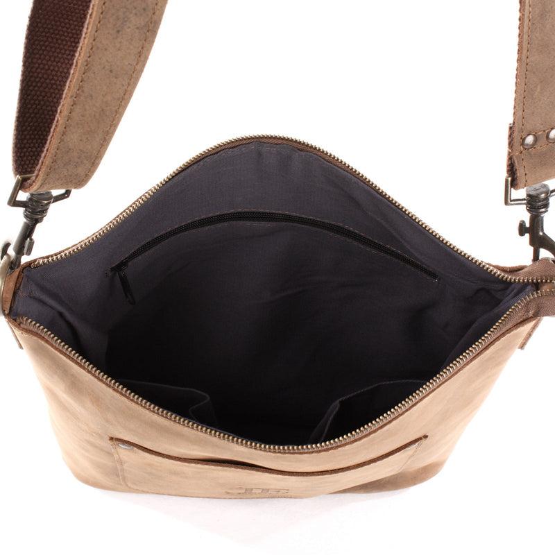 Leconi Umhängetasche Schultertasche Damentasche Ledertasche Leder braun LE3067 Saisonale Angebote