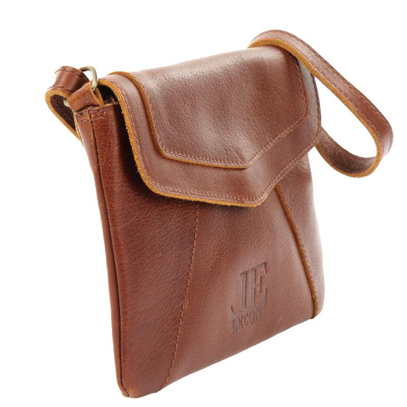 Leconi kleine Umhängetasche Ledertasche Damentasche Schultertasche Leder braun LE3078 Tägliche Deals
