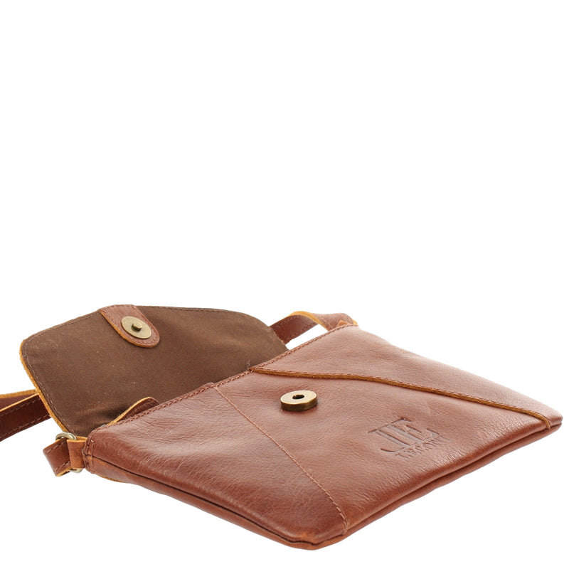 Leconi kleine Umhängetasche Ledertasche Damentasche Schultertasche Leder braun LE3078 Tägliche Deals