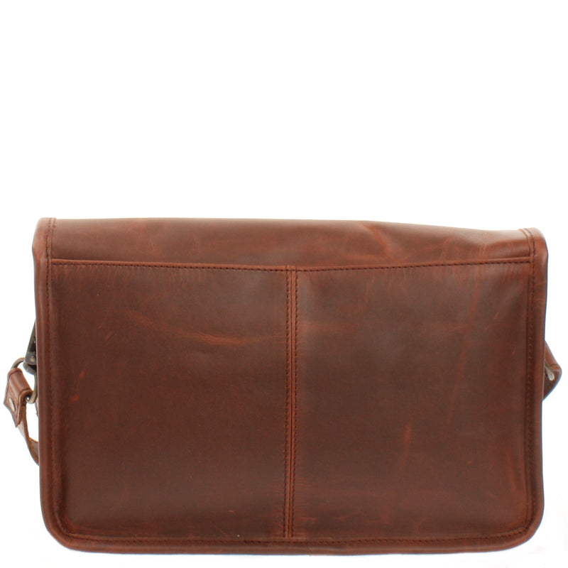 Leconi Schultertasche Umhängetasche Damen Leder gewachstes Rindsleder braun LE3044 Sonderangebote
