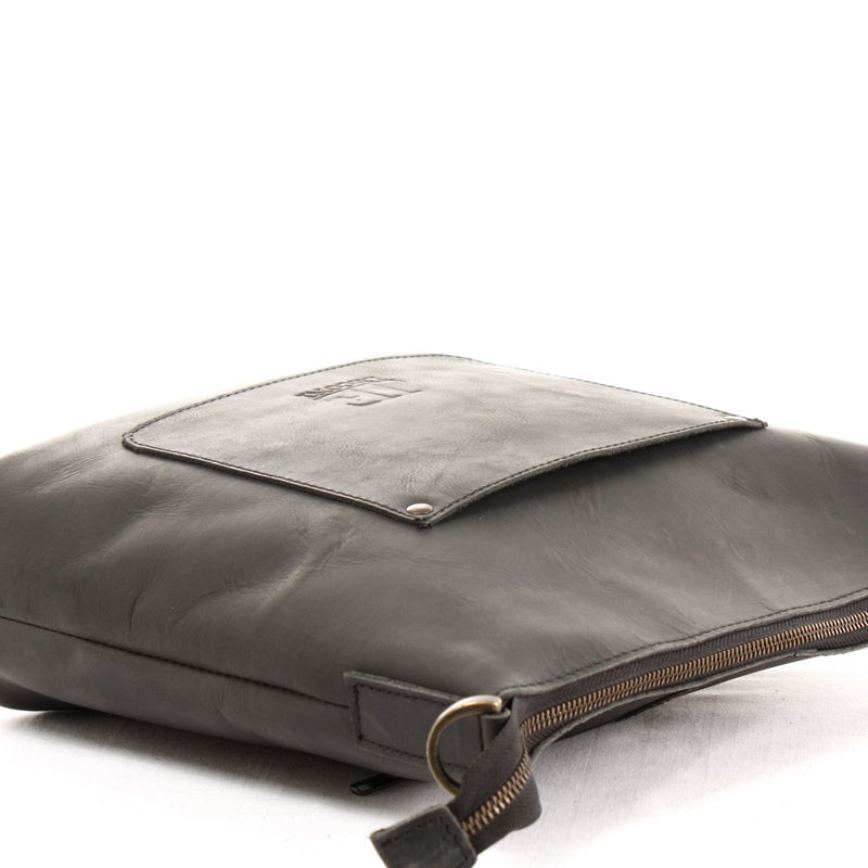 Leconi Umhängetasche Schultertasche Damentasche Ledertasche Leder schwarz LE3067 Tiefpreis