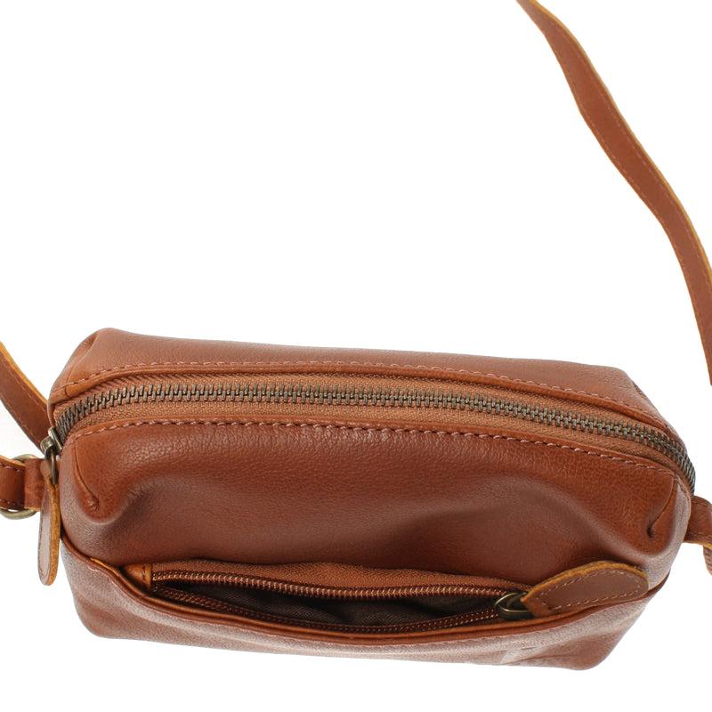 Leconi kleine Umhängetasche Ledertasche Damentasche Schultertasche Leder braun LE3080 JETZT KAUFEN