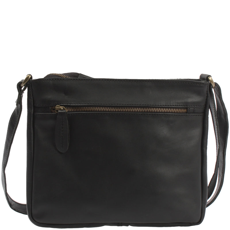 Leconi Umhängetasche Schultertasche Freizeittasche Damentasche Leder schwarz LE3058 Letzte 2 Tage