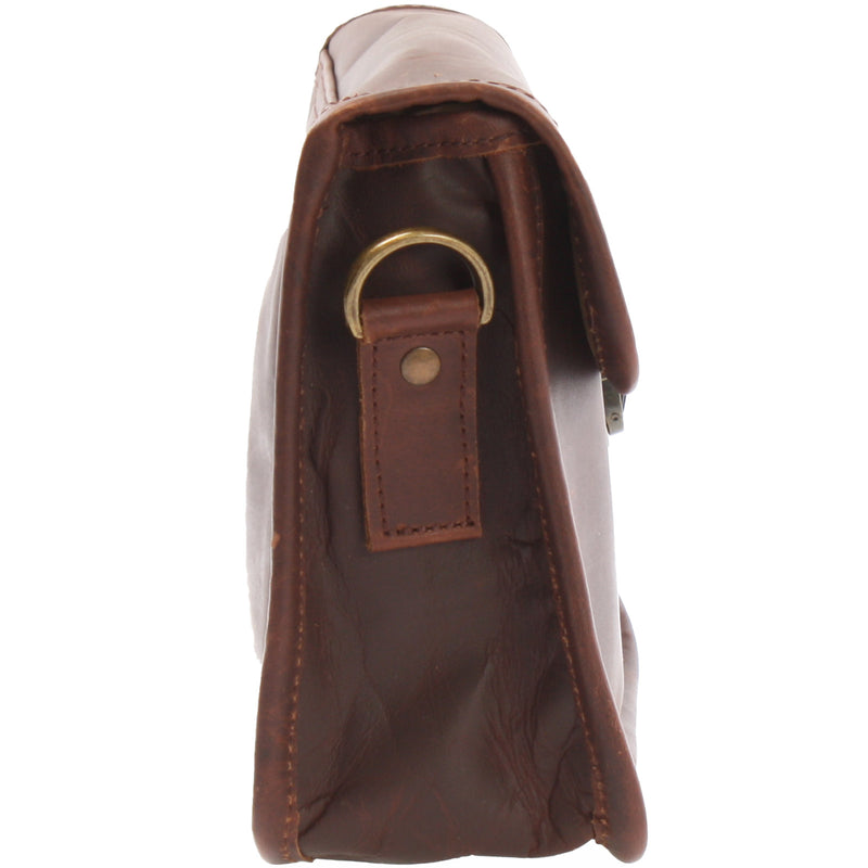 Leconi kleine Schultertasche Ledertasche Damentasche Leder braun LE3041 Discount Store für neue Produkte