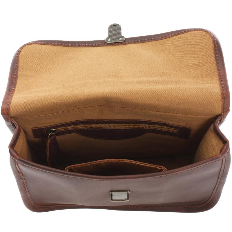 Leconi kleine Schultertasche Ledertasche Damentasche Leder braun LE3041 Discount Store für neue Produkte