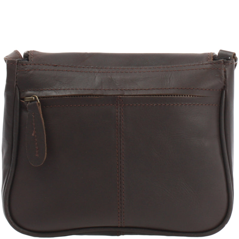 Leconi kleine Umhängetasche Ledertasche Leder dunkelbraun LE3047 Clearance-Verkauf
