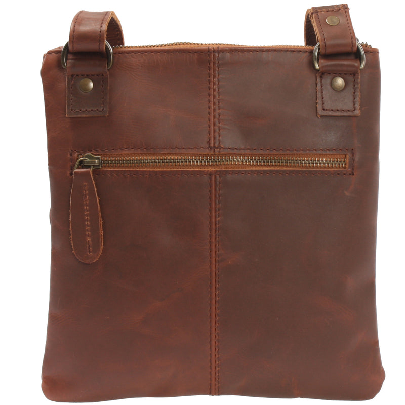 Leconi kleine Umhängetasche Damentasche Herrentasche Ledertasche braun LE3060 50% Rabatt für begrenzte Zeit