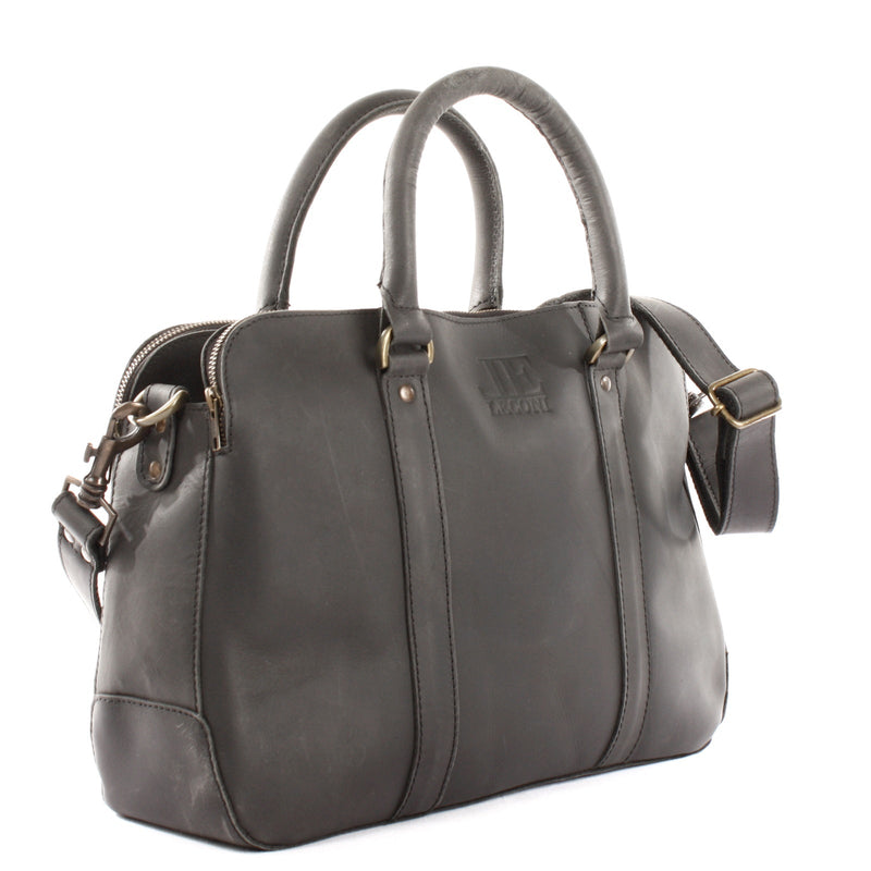 Leconi Umhängetasche Schultertasche Henkeltasche Damentasche Aktentasche Buisnesstasche Leder schwarz LE3065 Rabatte dieses Monats