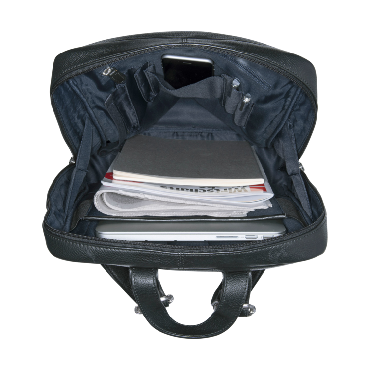 Leonhard Heyden Berlin Business-Rrucksack Schwarz Lagerräumung