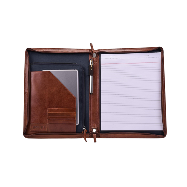Leonhard Heyden Cambridge Schreibmappe Cognac Neueste Mode