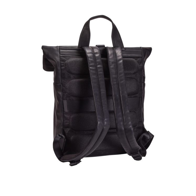 Leonhard Heyden Den Haag Rucksack Rolltop Schwarz Begrenzt auf 3 Tage