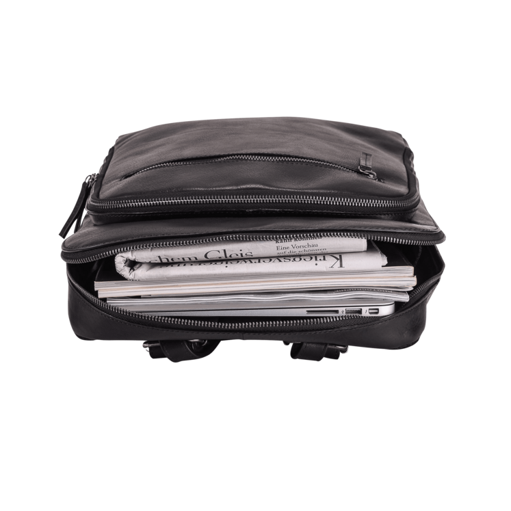 Leonhard Heyden Roma Business-Rucksack Schwarz Super Sparpreis