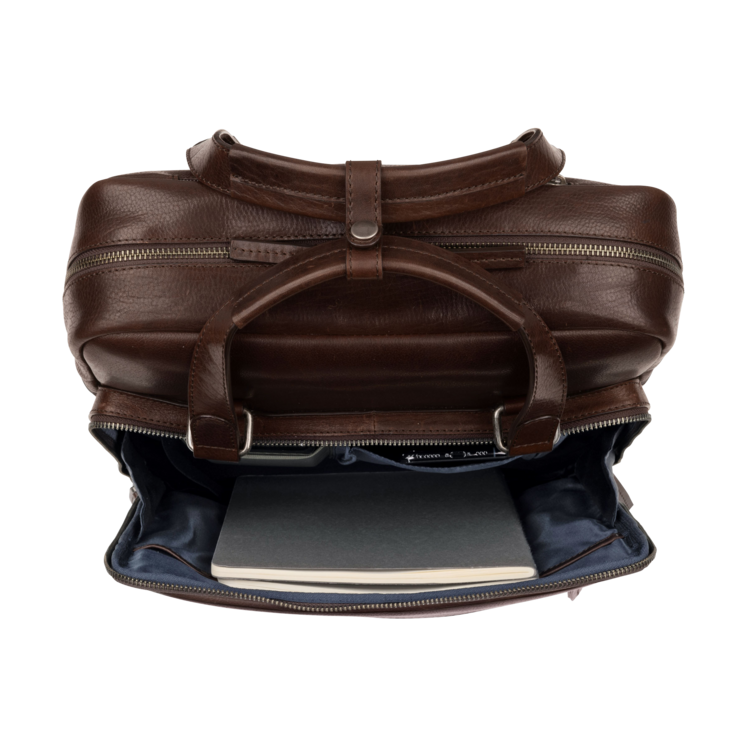 Leonhard Heyden Roma Kurzgrifftasche/Rucksack Braun Letzte 3 Tage