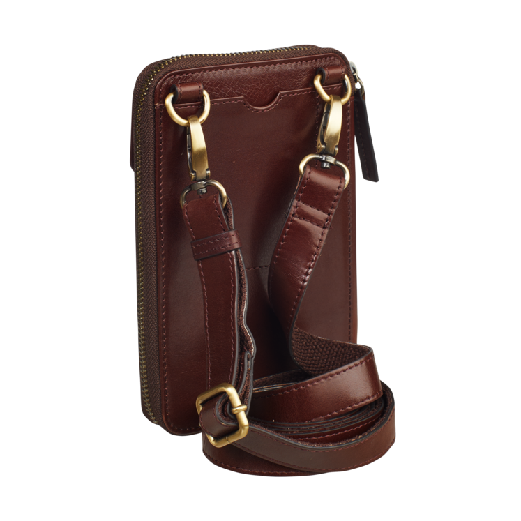 Leonhard Heyden Cambridge Handy-Umhängetasche Rotbraun Black Friday Preise