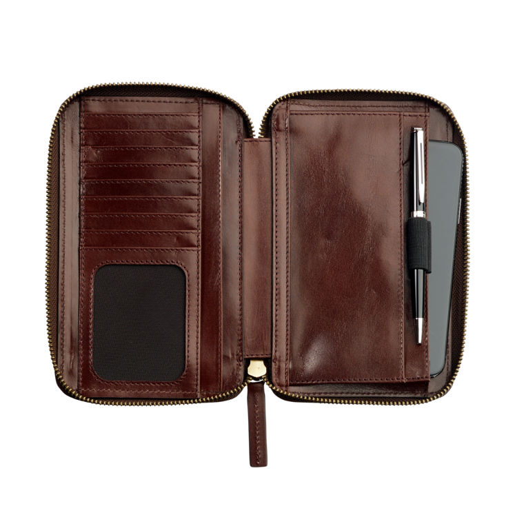 Leonhard Heyden Cambridge Handy-Umhängetasche Rotbraun Black Friday Preise