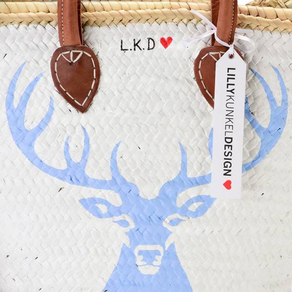 Lillykunkeldesign Oh Deer blau Weihnachtsangebot