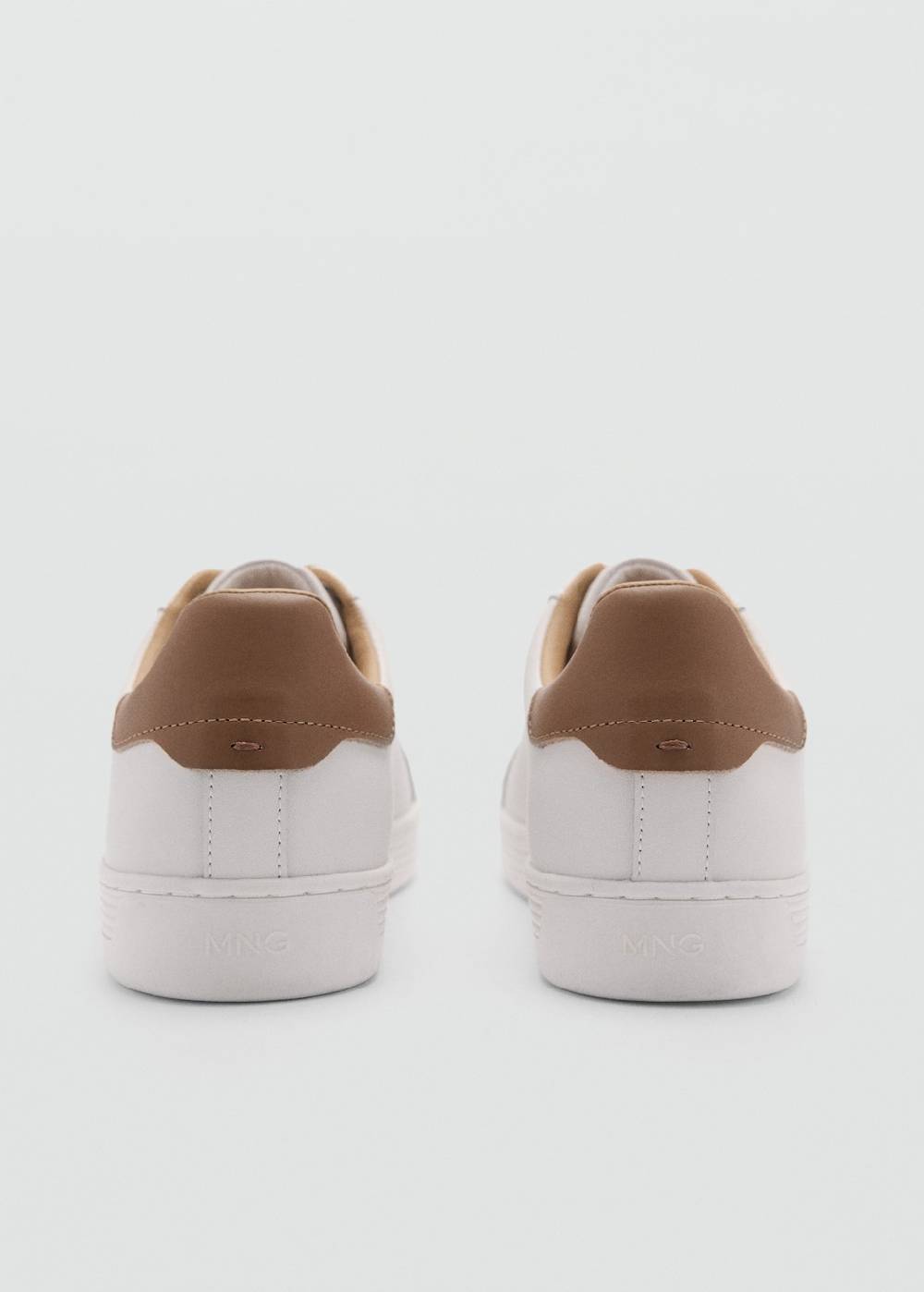 Mango Ledersneakers mit Kontrasteinsatz Begrenztes Angebot