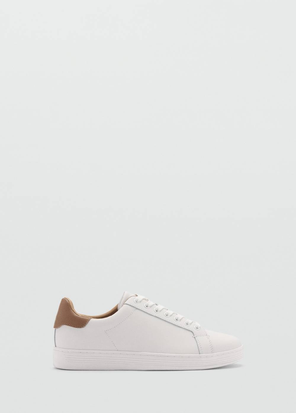 Mango Ledersneakers mit Kontrasteinsatz Begrenztes Angebot