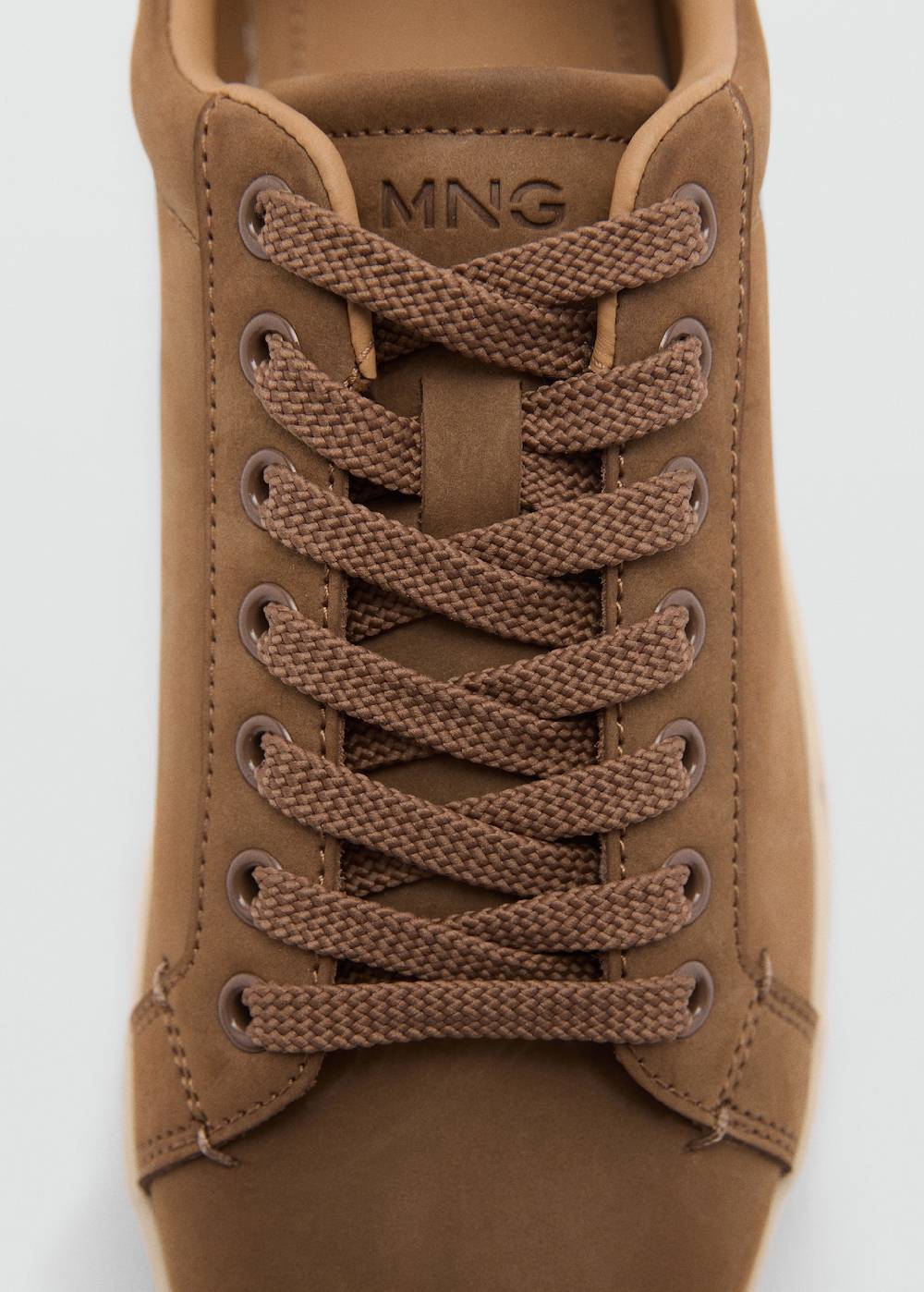 Mango Wildleder-Sneaker mit Schnürsenkeln Sonderangebote