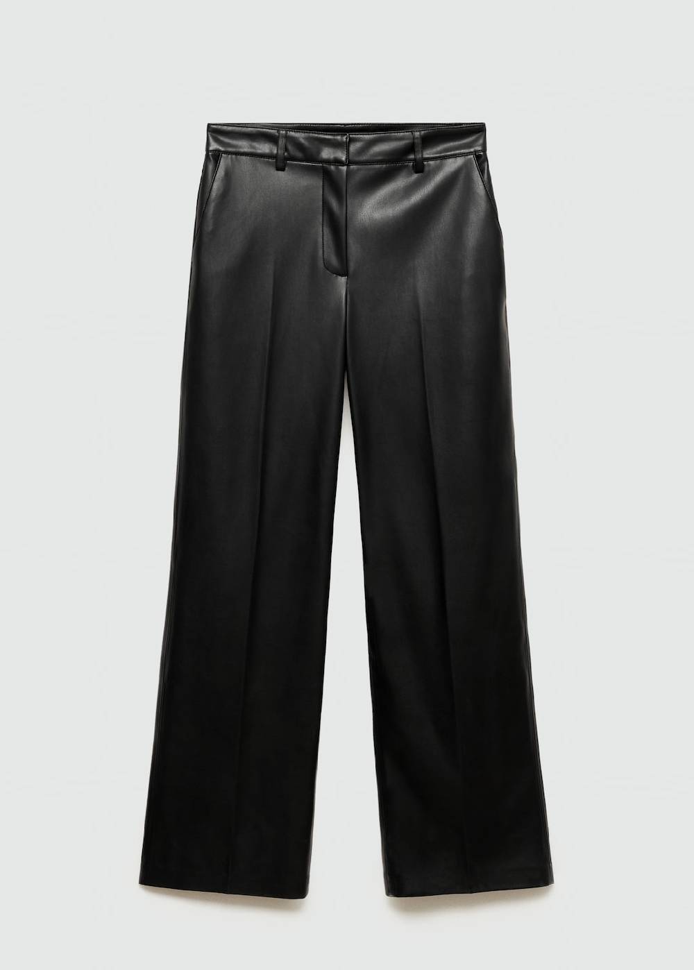 Mango Wideleg-Hose mit Leder-Effekt Tiefpreis