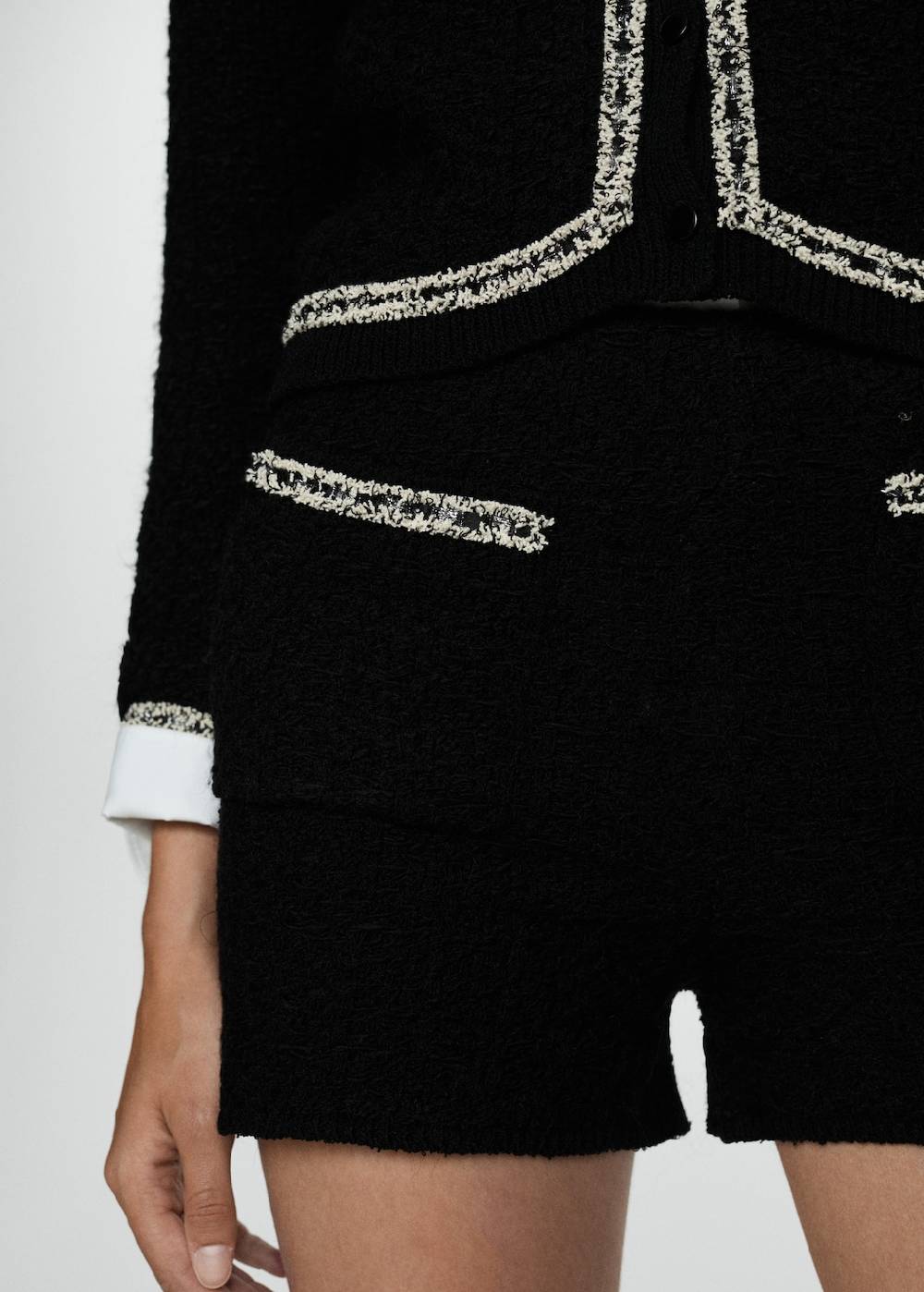 Mango Tweed-Shorts mit Taschen Super Rabatt