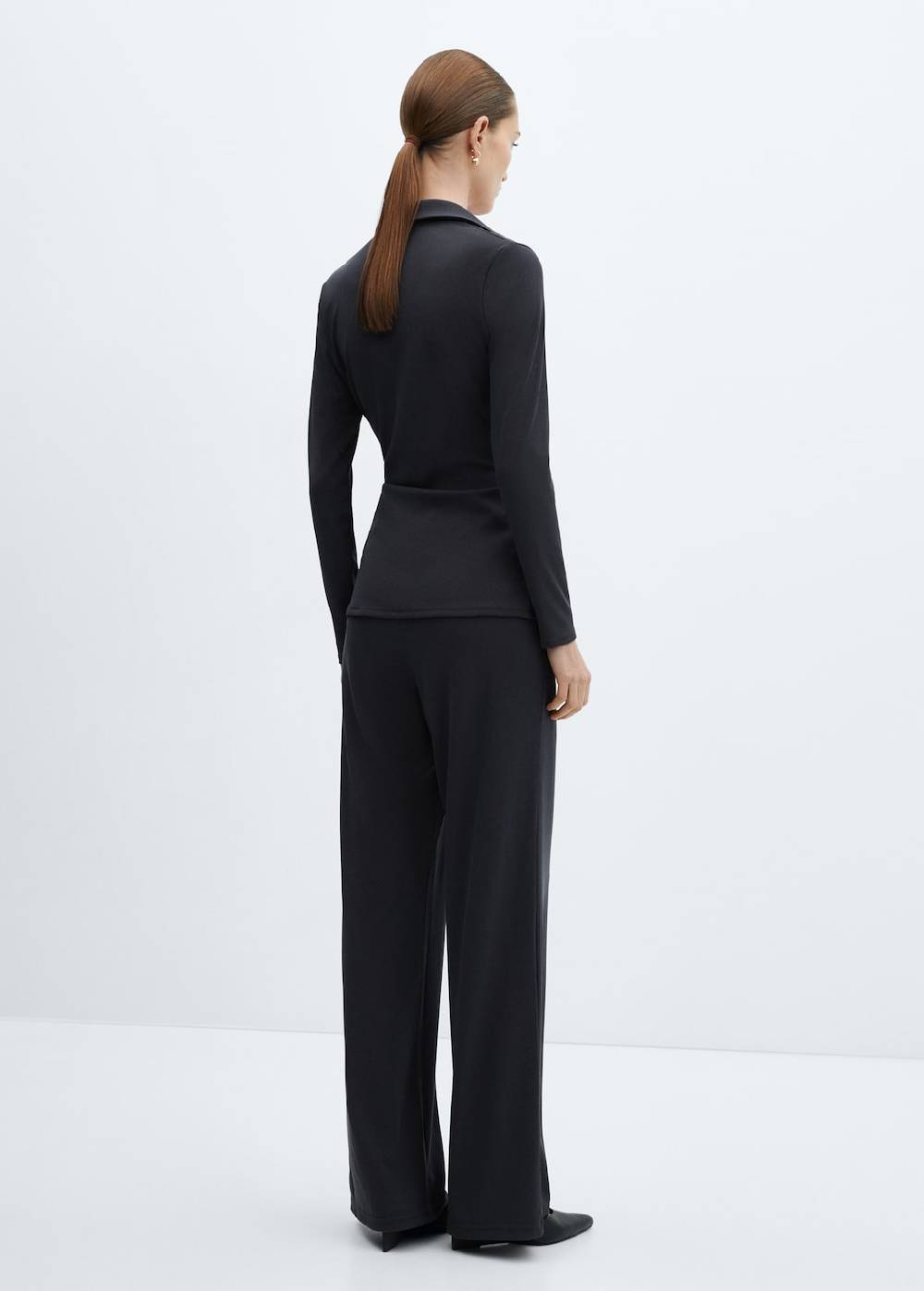 Mango Wideleg-Hose mit Stretchbund Fabrikladen