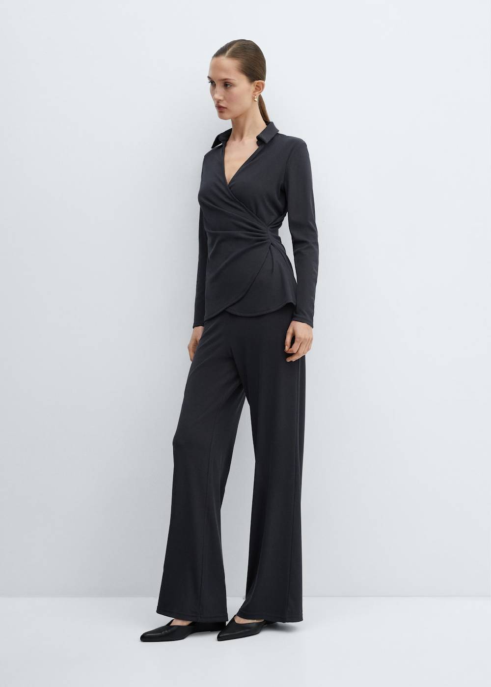Mango Wideleg-Hose mit Stretchbund Fabrikladen