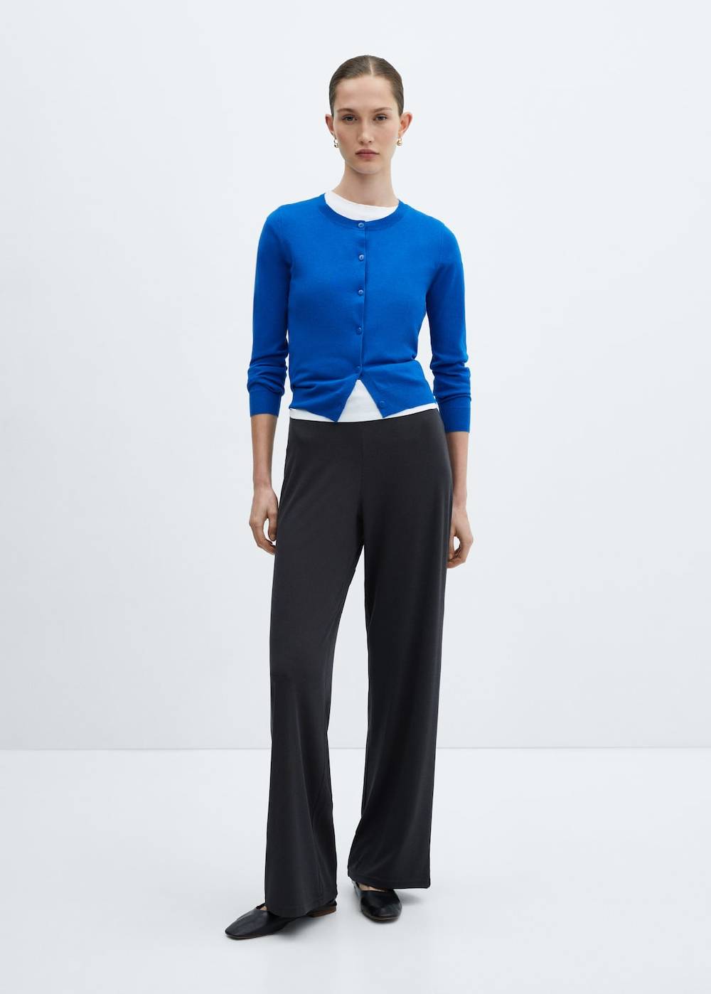 Mango Wideleg-Hose mit Stretchbund Fabrikladen