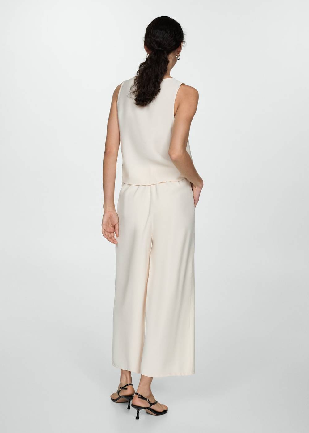 Mango Wideleg-Hose mit Stretchbund Fabrikpreis
