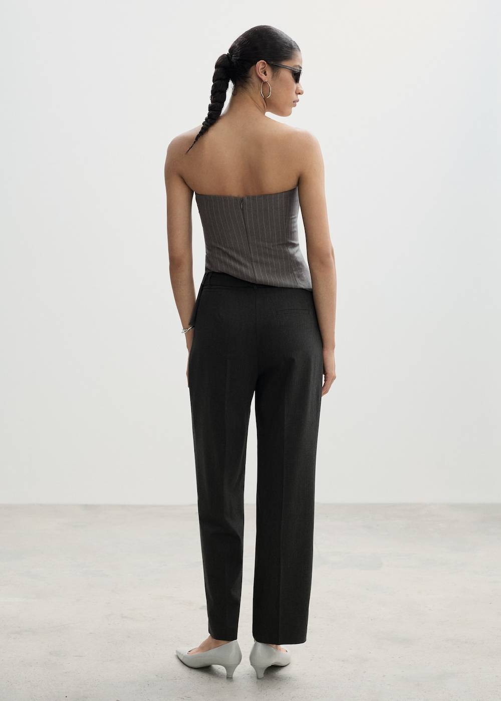Mango Gerade Bundfaltenhose Großer Ausverkauf
