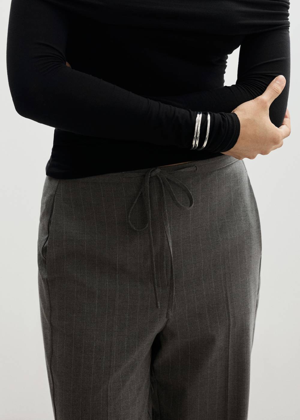 Mango Gerade Nadelstreifenhose Begrenztes Angebot