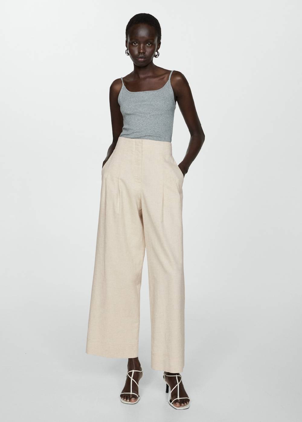 Mango Wideleg-Bundfaltenhose Cyber Monday
