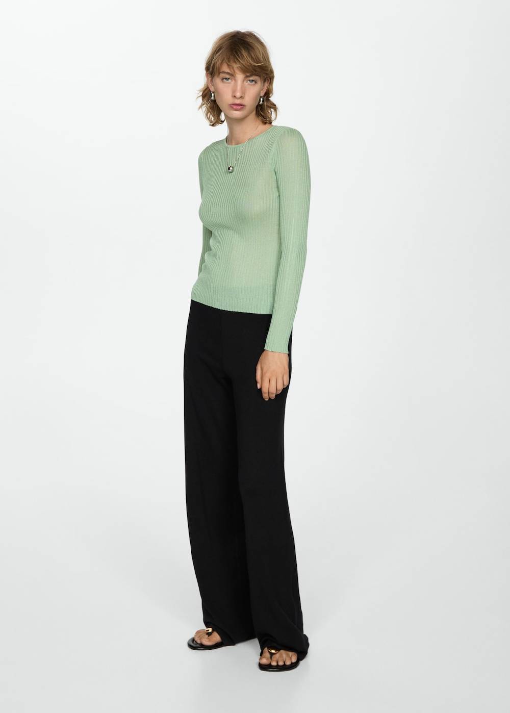 Mango Wideleg-Strickhose Osterangebot