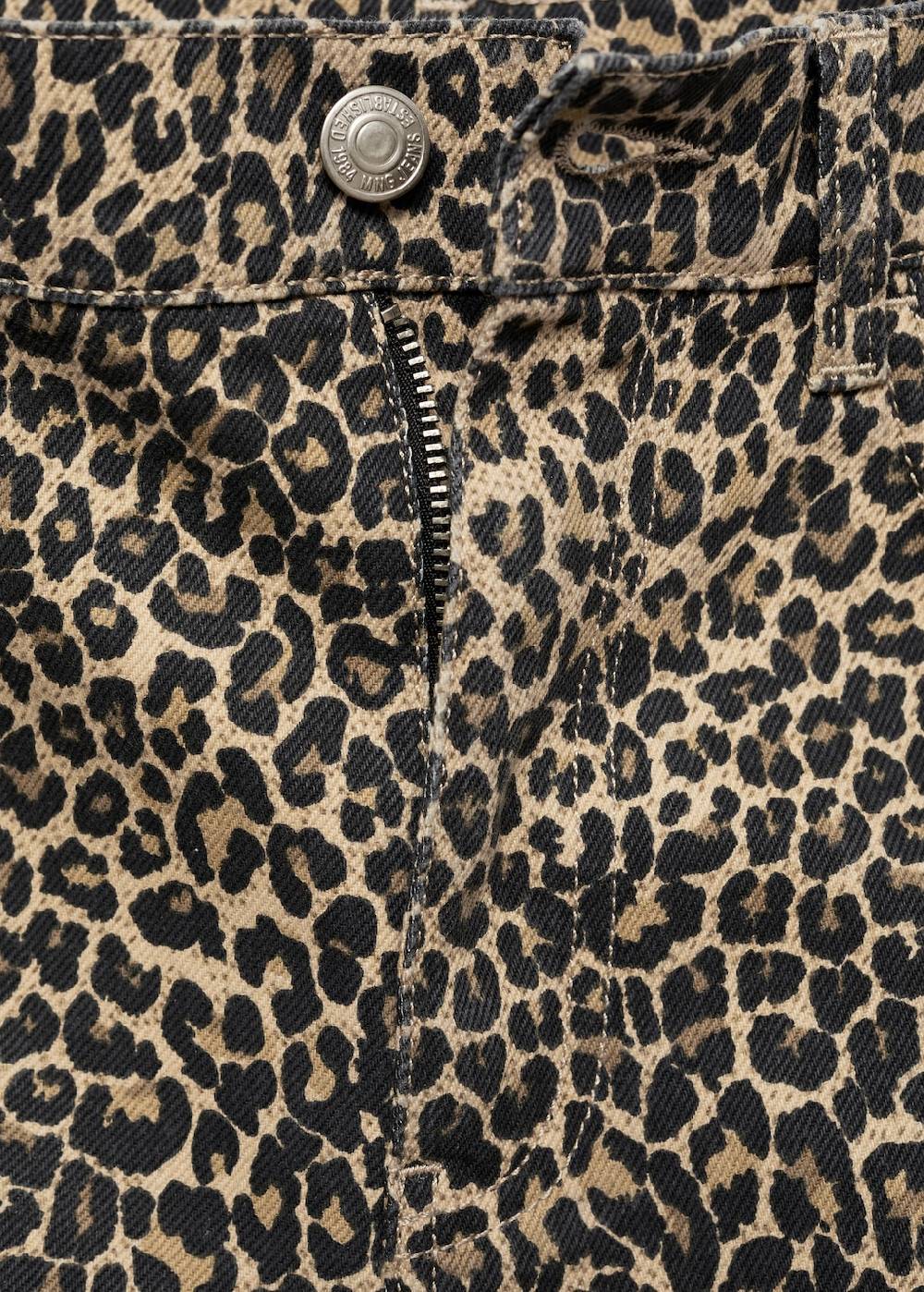 Mango Gerade Shorts mit Leopardenmuster Valentinstagsangebot