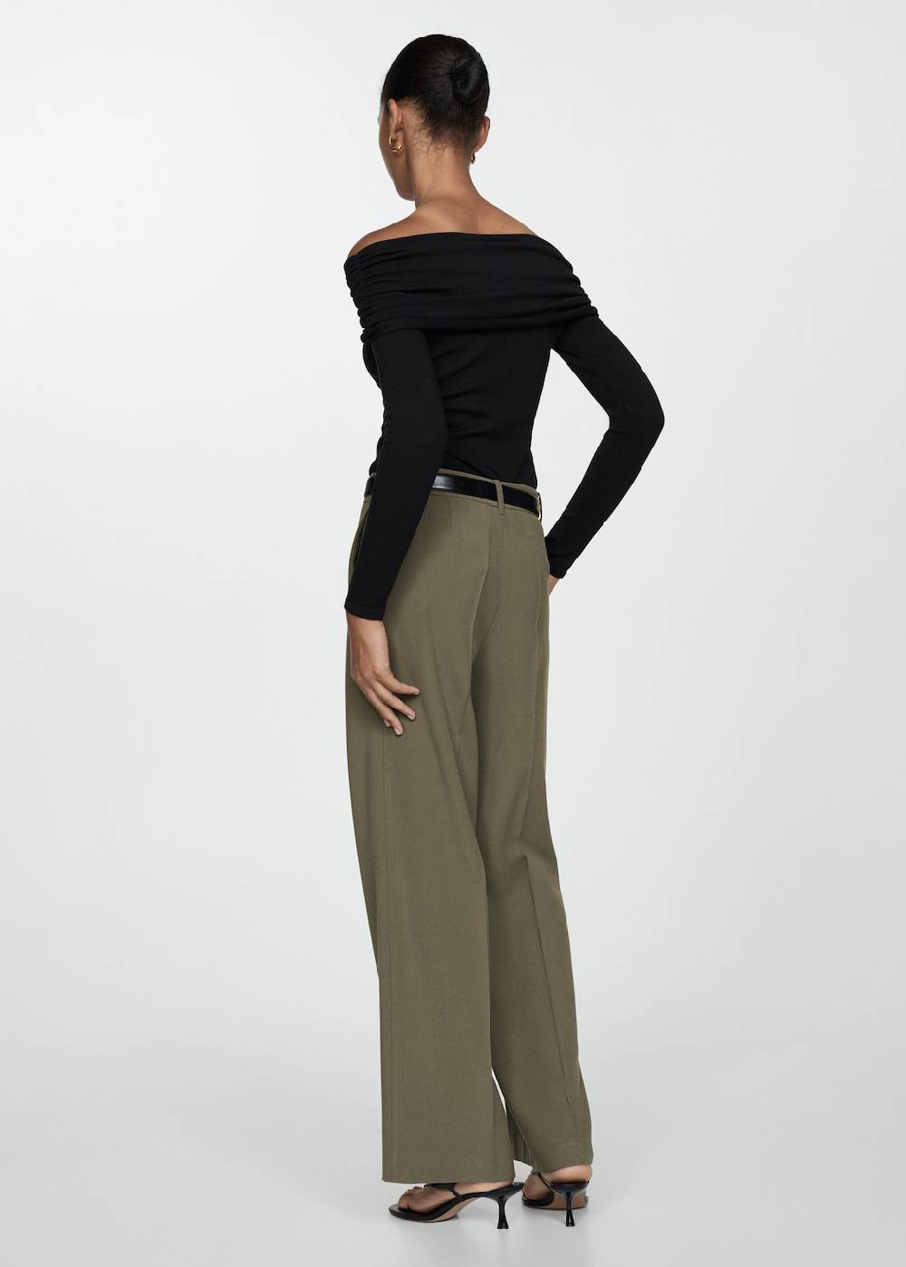 Mango Wideleg-Bundfaltenhose Online Outlet