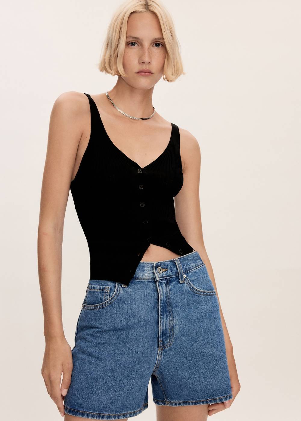 Mango Jeans-Shorts mit hoher Taille Wochenangebot