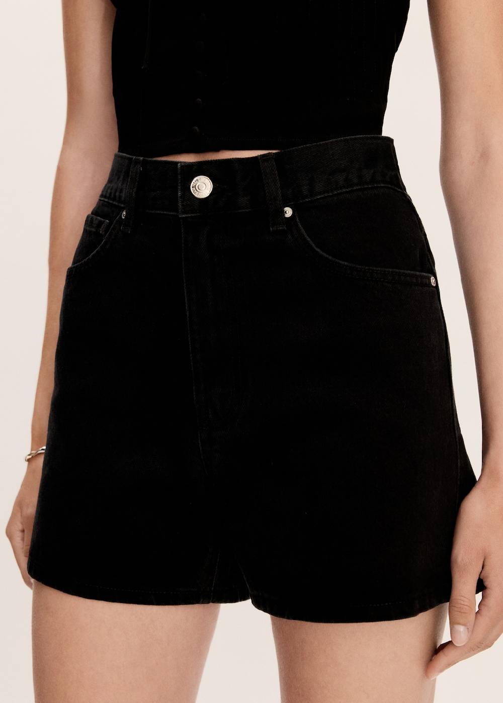 Mango Jeans-Shorts mit hoher Taille Letzte 3 Tage