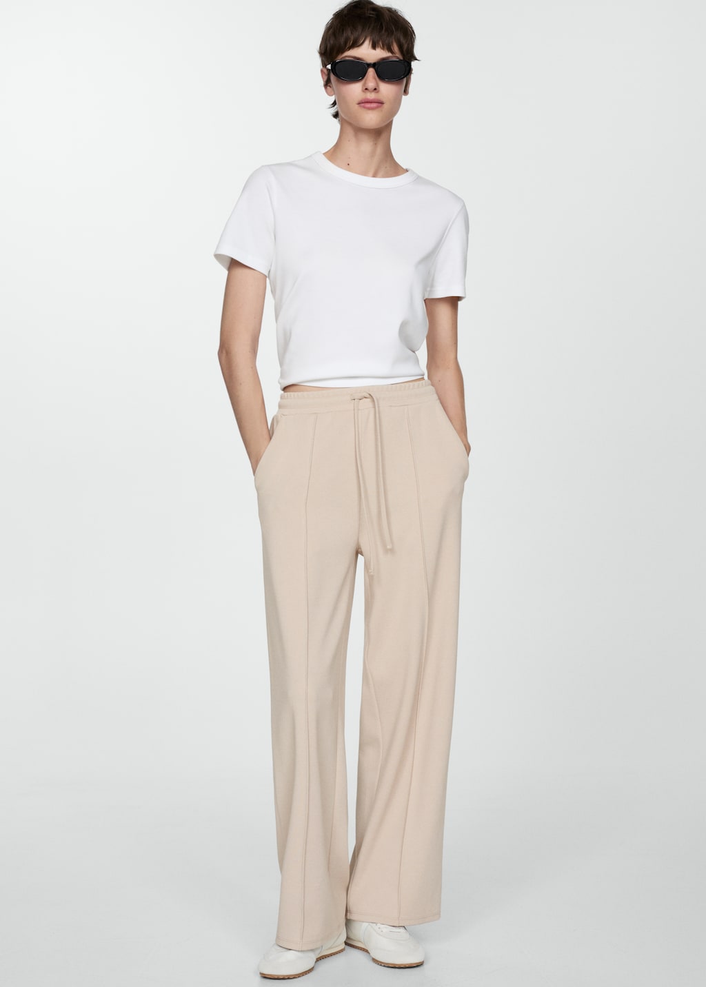 Mango Gerade Hose mit Nähten Neueste Stile