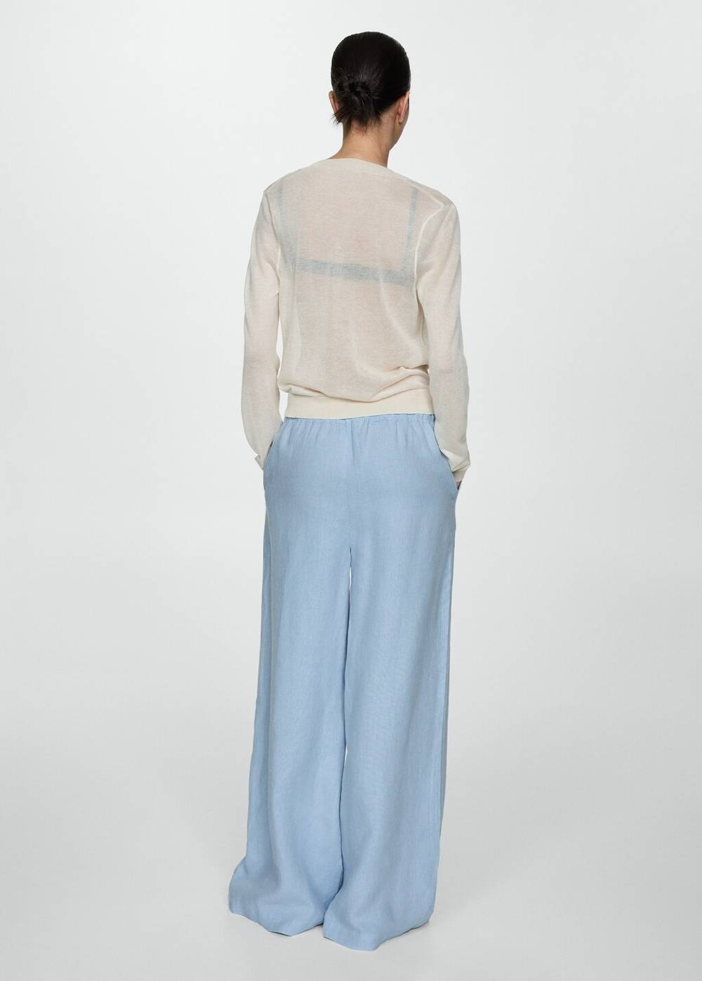 Mango Wideleg-Hose aus 100 % Leinen Letzte 2 Tage