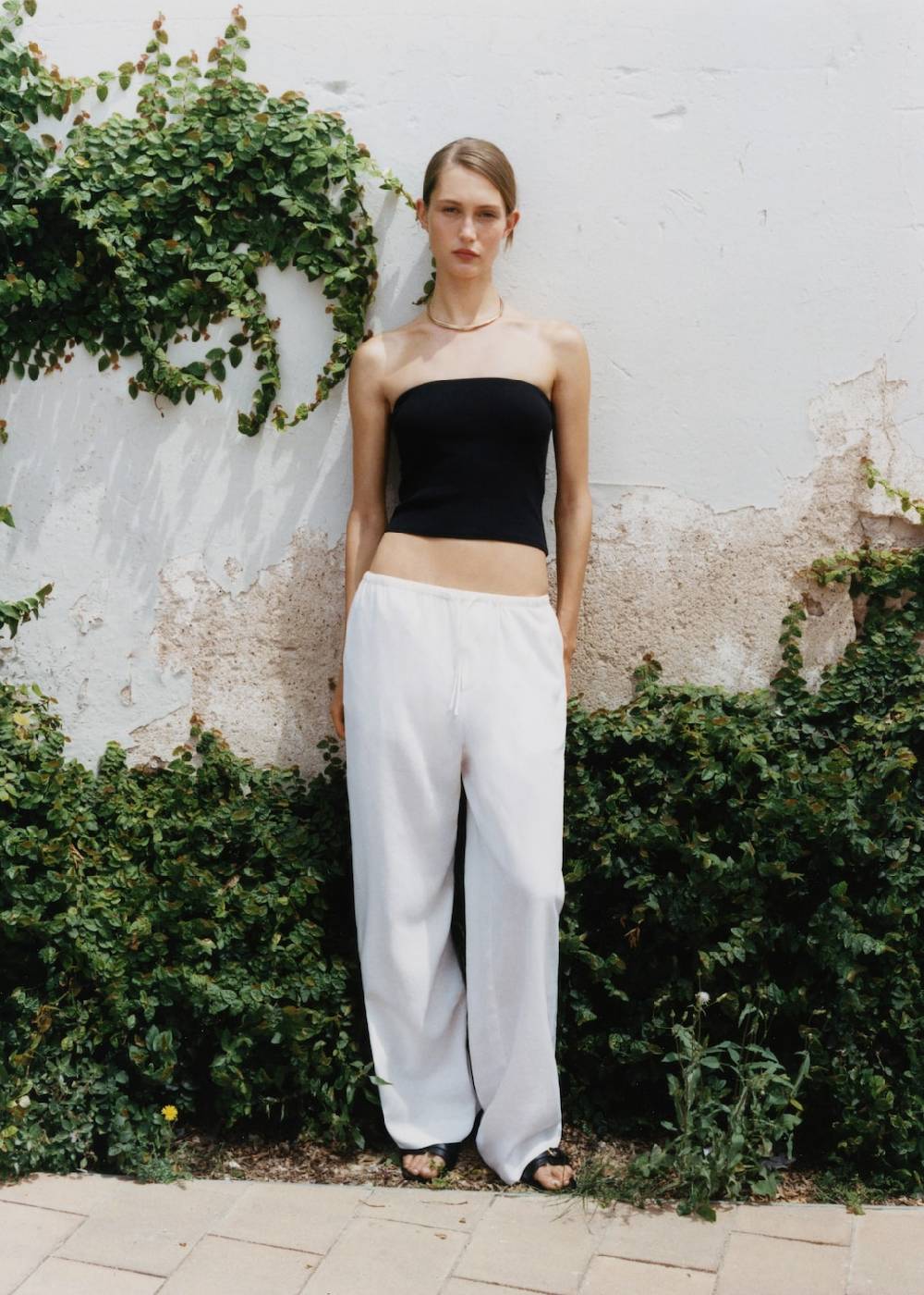 Mango Gerade Leinenhose Sonderangebot der Fabrik