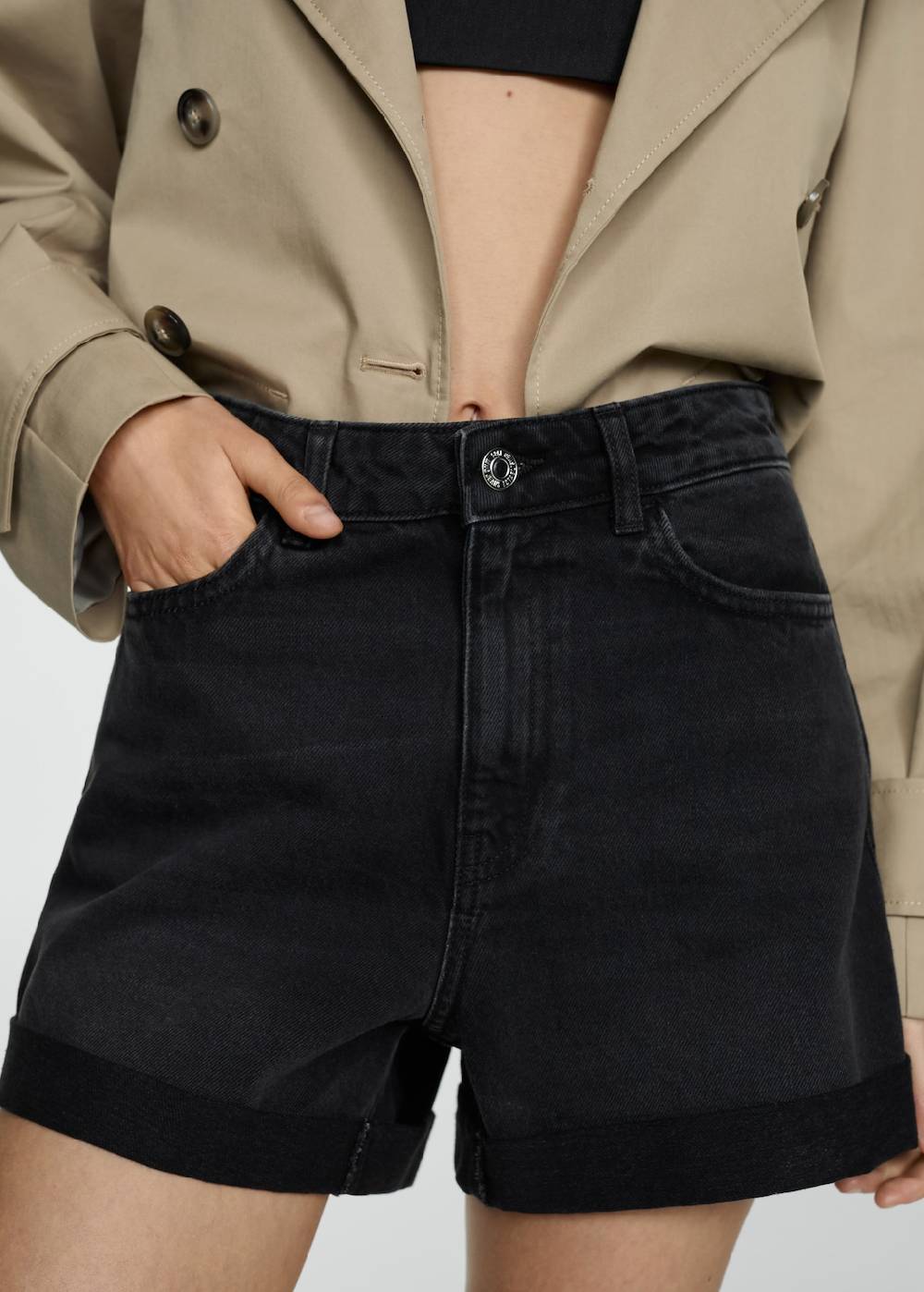 Mango Mom Fit-Jeans-Shorts Bis zu 55% Rabatt