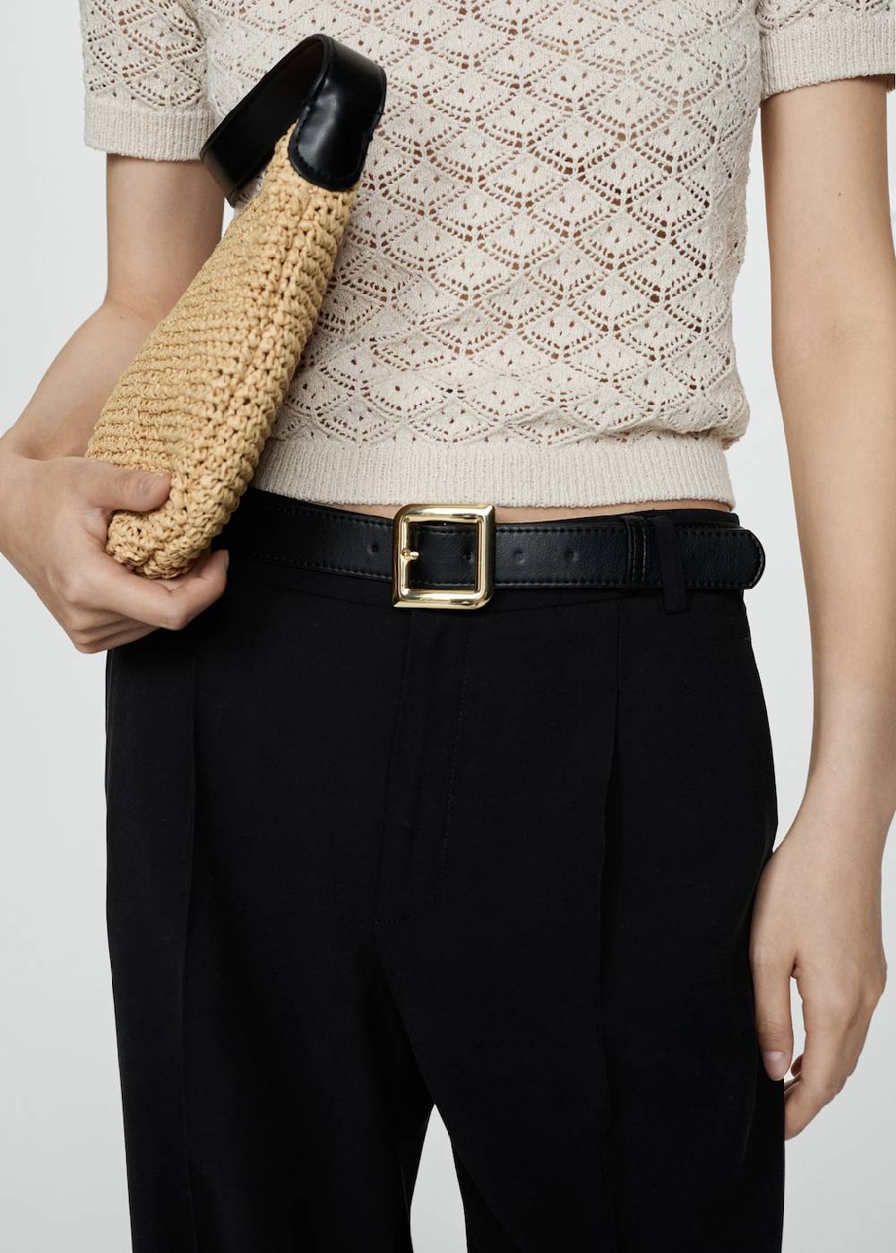 Mango Gerade Bundfaltenhose 50% Rabatt mit kostenlosem Versand