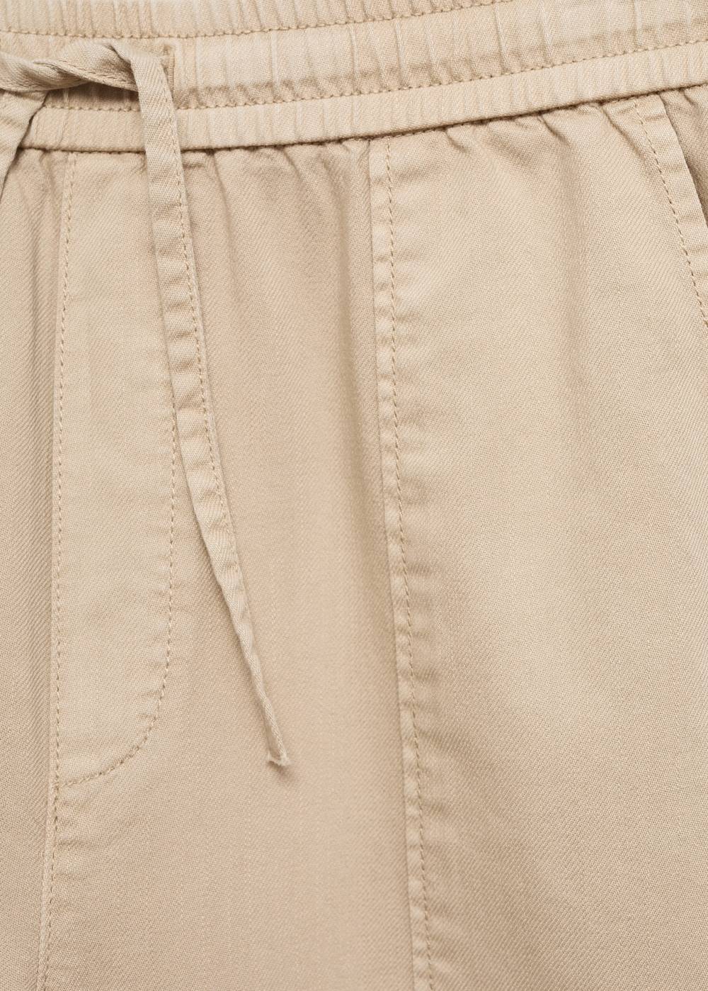 Mango Baumwollhose mit Gummibund Auslauf